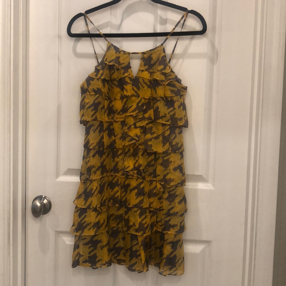 Ark & Co, yellow and black dress, size small